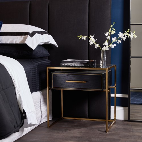 Bedside table online gold legs