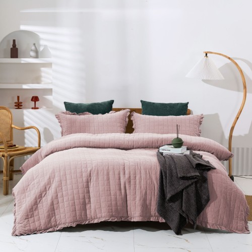 dusty pink doona cover